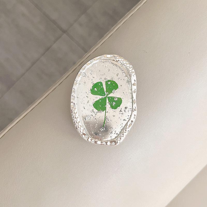 

Creative Silver Foil Flower Oval Metal Mobile Phone Airbag Bracket Paste Retractable Lazy Portable Watching Drama Support