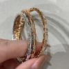 V Gold Snake Bone Bracelet Women's 18k Rose Gold Full Diamond Snake Bracelet White Shell Diamond Seiko Bracelet