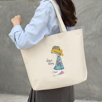 Canvas Bag Women'S Shoulder Handbag Student Tote Bag Large Capacity Hand Carry Canvas Bag