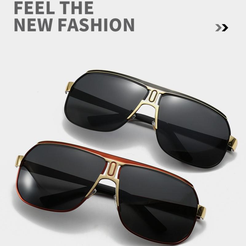 Premium Retro Oversize Style Polarized Glasses, for Men Women Casual Business Outdoor Sports Party Vacation Travel Driving Fishing Supply Photo Prop