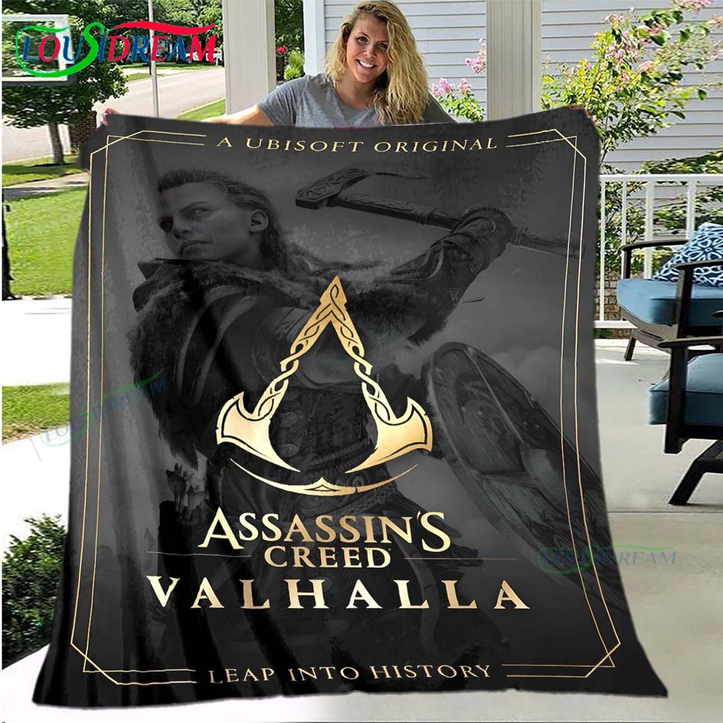 Giochi di Moda 3D Coperta A-Assassin's Creed, Coperta Plaid in Flanella per Letto Divano Picnic Ufficio Escursionismo Tempo Libero Riposo Regalo di Compleanno