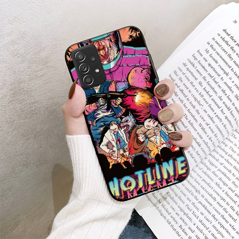 Hotline Miami Game telefoniümbris Samsung Galaxy A02 A12 A21 A22 A32 A41 A42 A51 A71 A72 Shellile