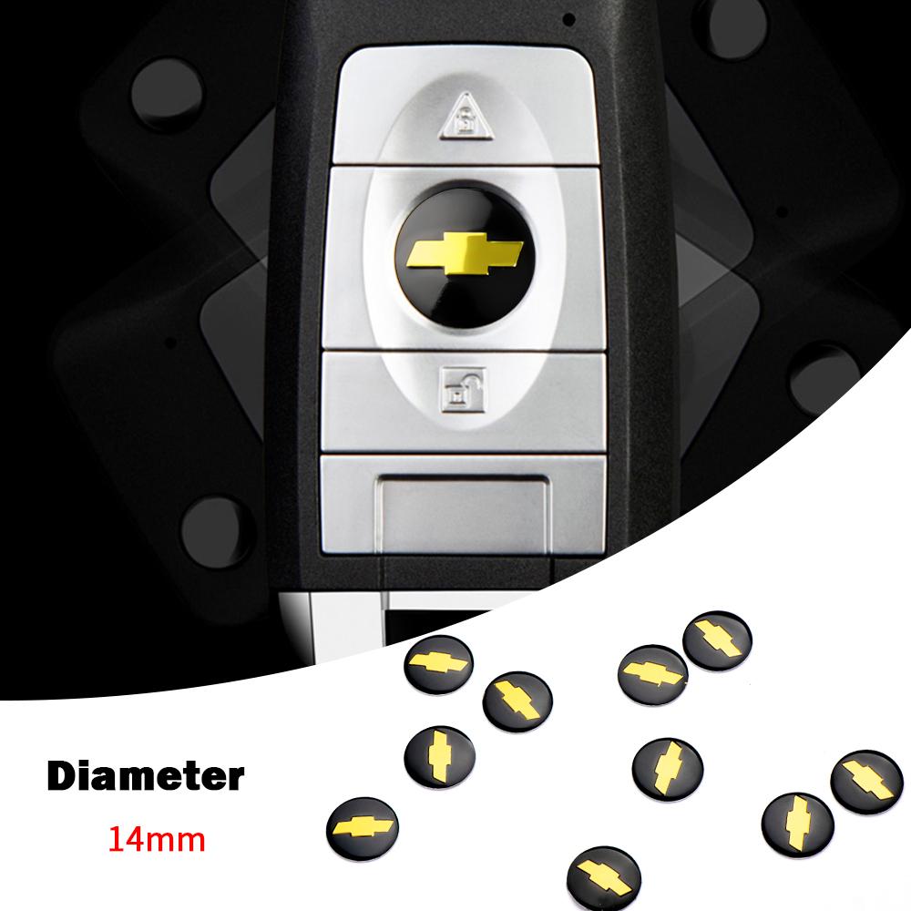 AABHM1 10/20Pcs Car Key Shell Remote Fob Emblem Decoration Logo Sticker For Chevrolet Cruze Malibu Sail Captiva Spark Equinox Trax Lova