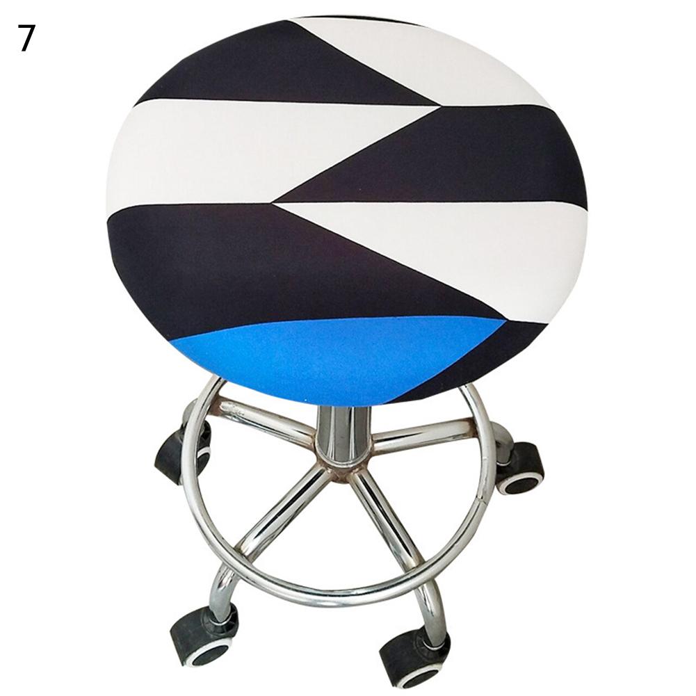 New Printed Round Chair Cover Bar Stool Cover Fashion Elastic Seat Cover Elastic Chair Slipcover Cover Home Textile