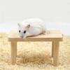 Plateforme Rectangulaire en Bois avec Piliers Support en Bois Aire de Jeux pour Oiseau de Compagnie