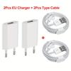 1/2/5pcs 5V 1A USB Charger Travel Wall Charging Head Mobile Phone Adapter With USB A To Type C USB Charging Cable Portable