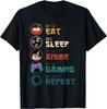 Eat Sleep Anime Gaming Repeat Tshirt Kawaii Otaku Unisexga Graphic Unisex Casual Streetwear Tee