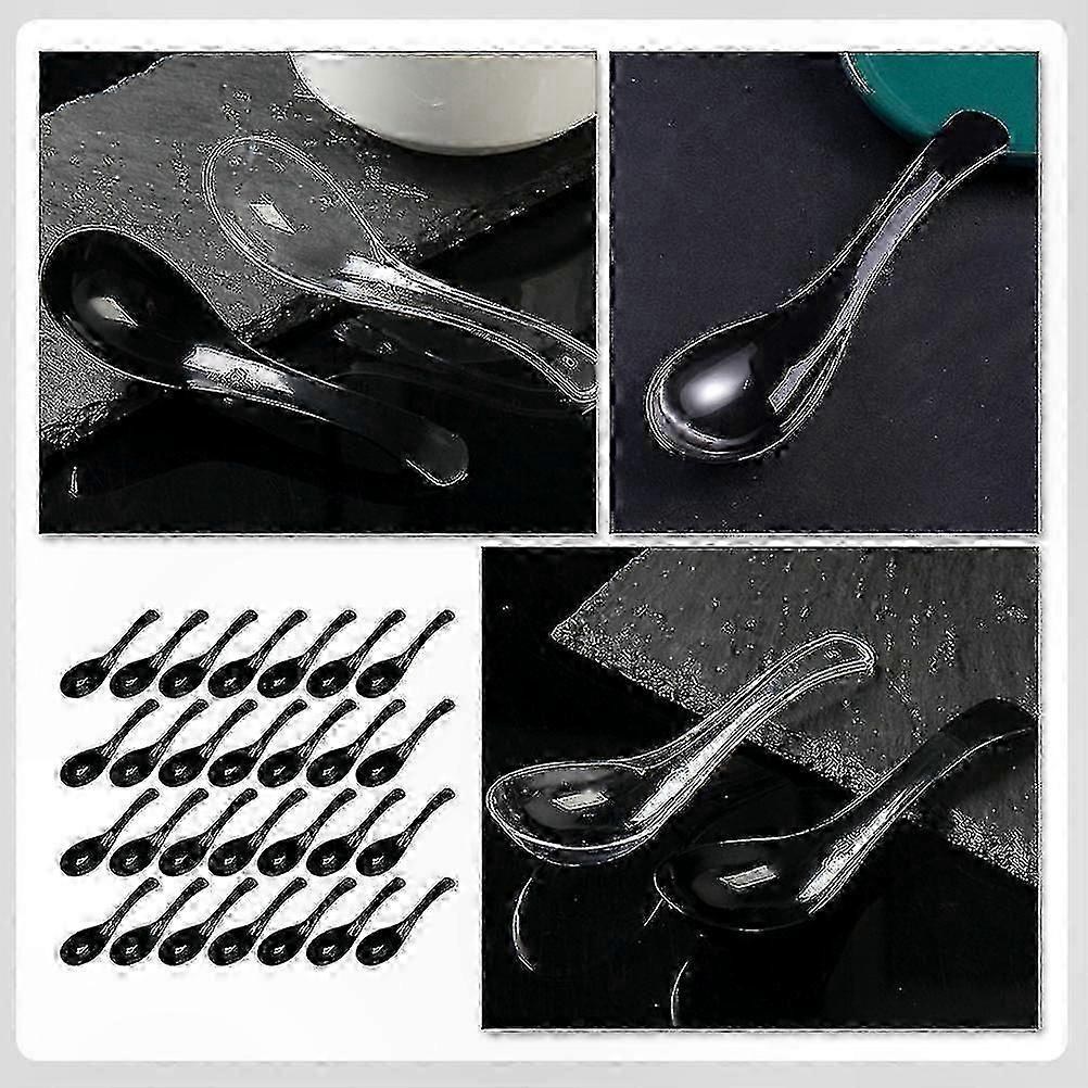 Confezione da 100 Cucchiaioni di Plastica Monouso per Zuppa Ramen Pho Caffè Servizio Ristorazione all'Ingrosso