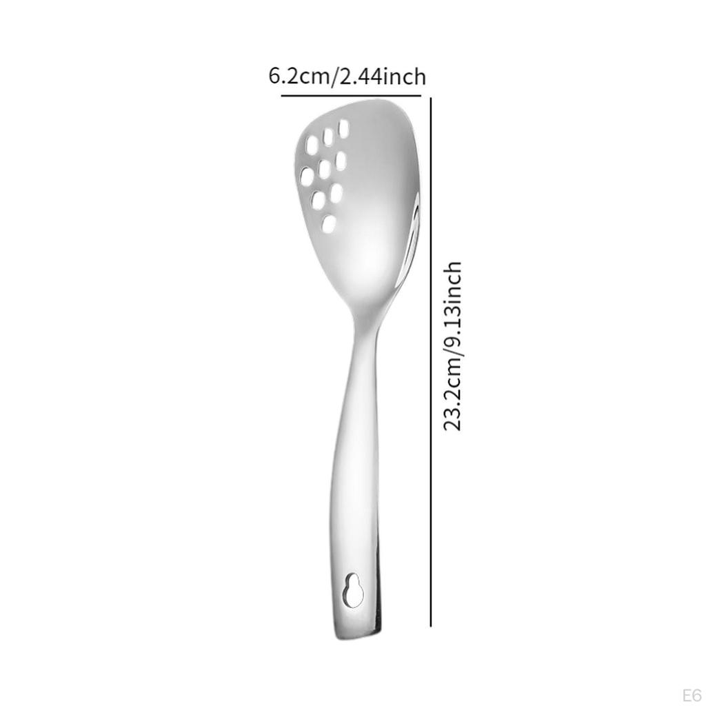 Flat Bottom Serving Spoon Cooking Kitchen Gadgets Easy Clean Slotted for