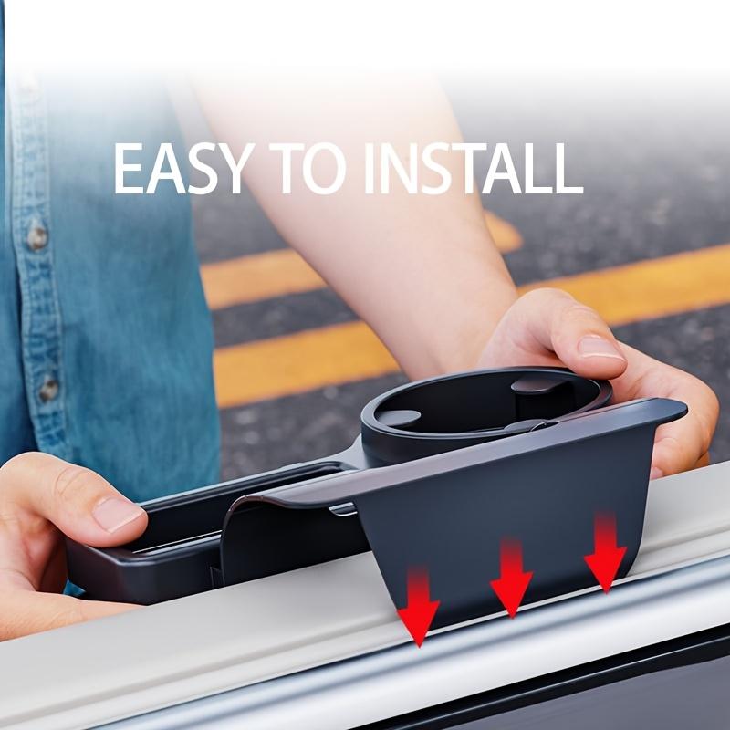 1Pc Car door side storage box, multifunctional hanging storage box with cup holder, durable plastic car accessories