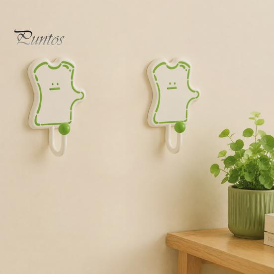 Durable Hooks for Kitchen Organization Cartoon Puzzle Key Hook, Heavy Duty Traceless Plastic Wall Hanger, Mounted Storage Keys Space Saving