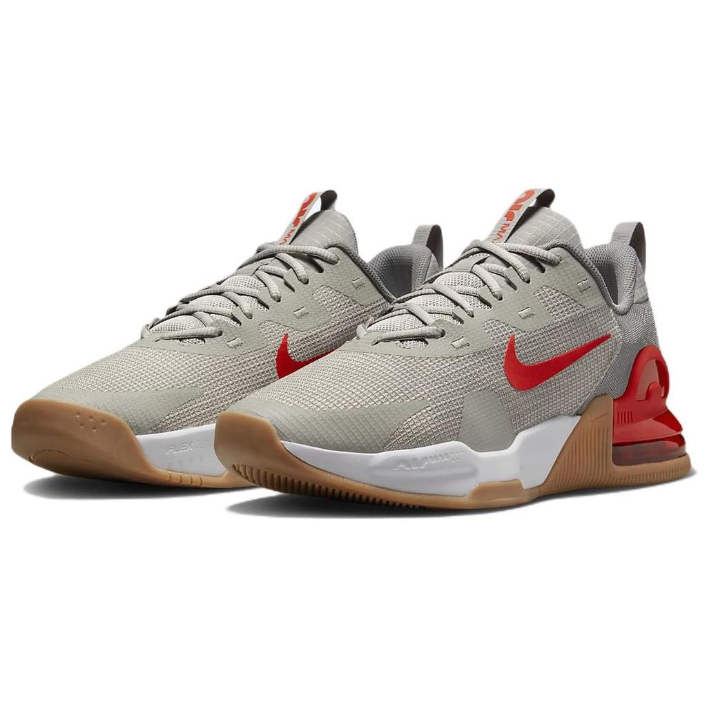 Nike Air Max Alpha Trainer 5 Cobblestone Crimson Gum Men Sneakers Grey Flat-Pewter White DM0829-006