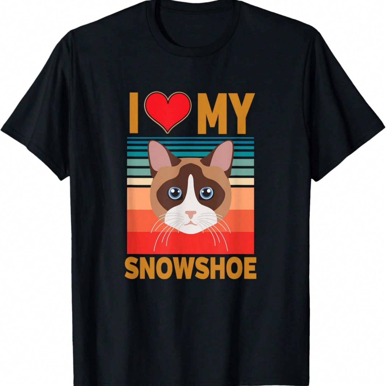 Snowshoe Siamese Cat T-Shirt S разноцветный