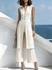 1116 European and American women's clothing Elegant gray long vest and pants two-piece suit