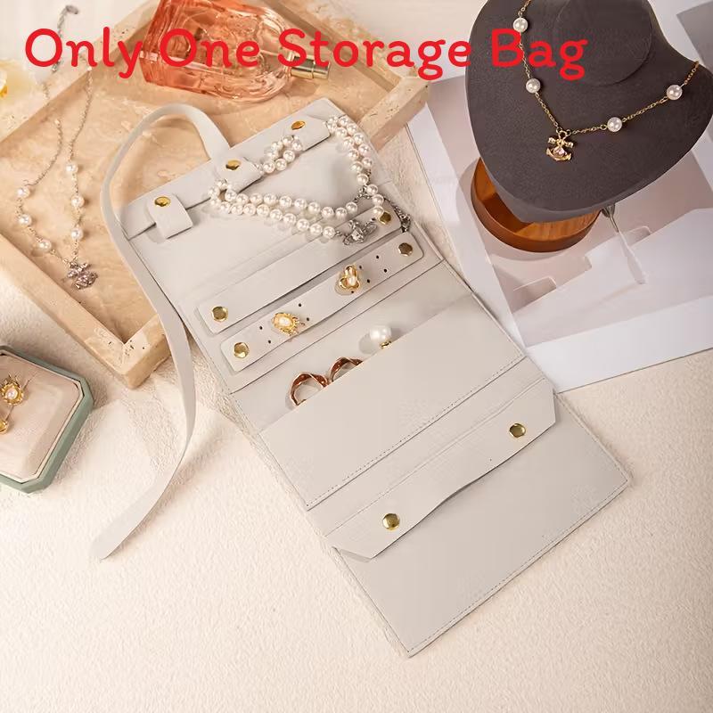 Modern Simple Leather Jewelry Pouch With Soft Design For Travel And Gift Use
