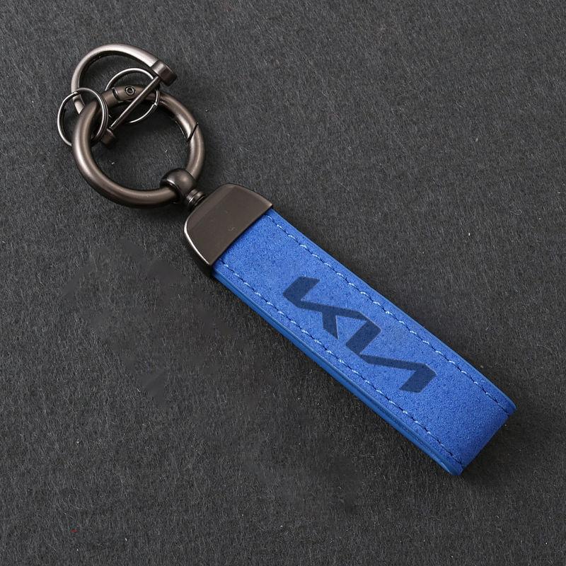 RYQB9 Automobile Interior Supplies Leather Metal Car Key Chain For Kia Ceed Rio Sportage Picanto K5 K9 Souranto Parts