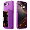 New Flip Slot Card Wallet Stand Phone Case For iPhone17e iphone16e iphone 17E 16E Built-in Mirror Holder Bumper Armor Cover