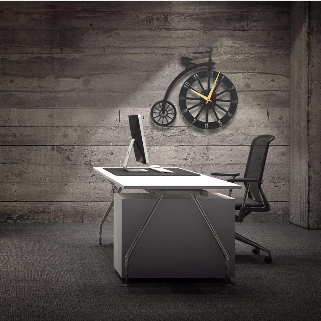 Velké nástěnné hodiny s mapou světa, Kovové minimalistické moderní hodiny, Kulaté tiché netikající nástěnné hodiny na baterie do obývacího pokoje/domova