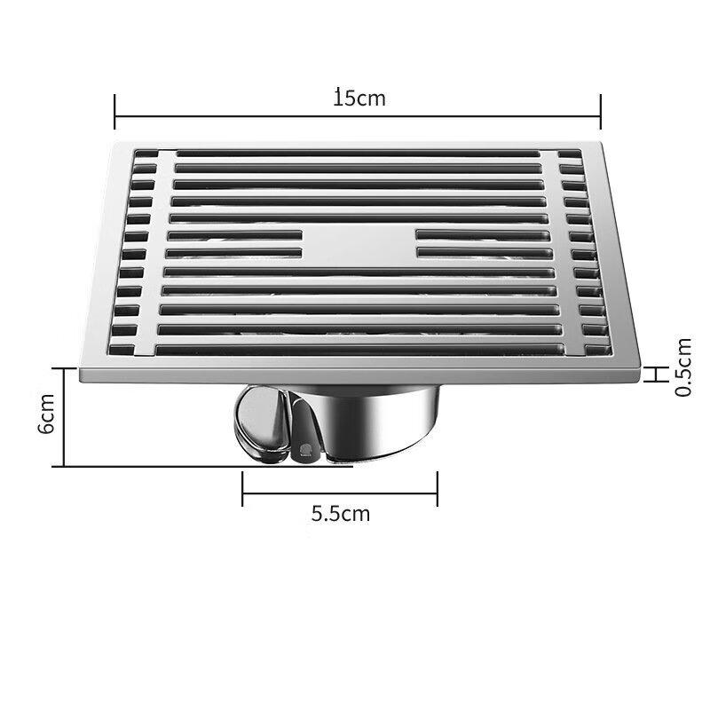 

CHENDU 15x15cm Bamboo-Style Stainless Steel Floor Drain