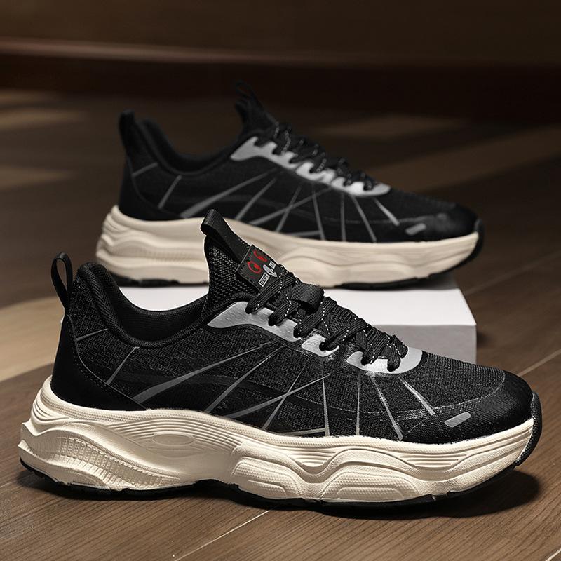 Fashion Mesh Breathable Men Sneakers Spring Autumn Fashion Low Help Lace Up Casual Work Shoes Comfortable Outdoor Non Slip Running Shoes