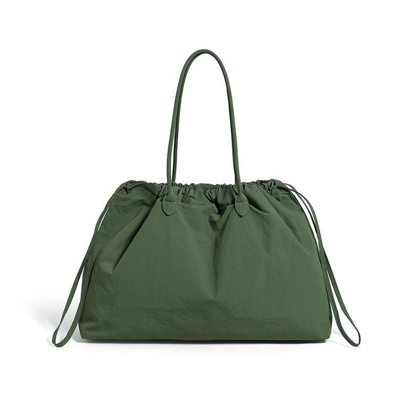 Large Capacity Drawstring Shoulder Bag Sport Lightweight Tote Bag Commuter Travel Storage Bag