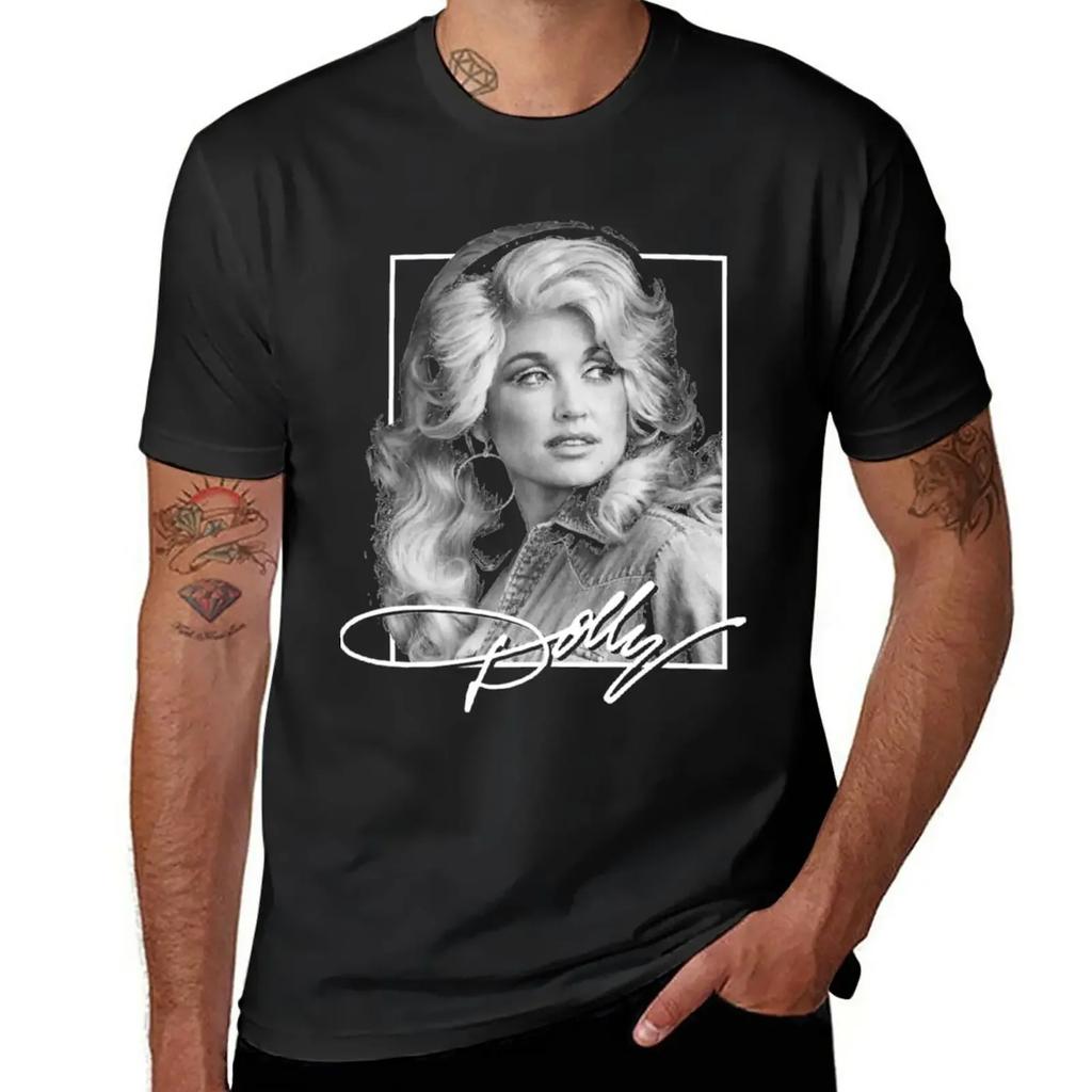 T-shirt Dollys Partons abbigliamento hippie divertenti magliette da uomo alte