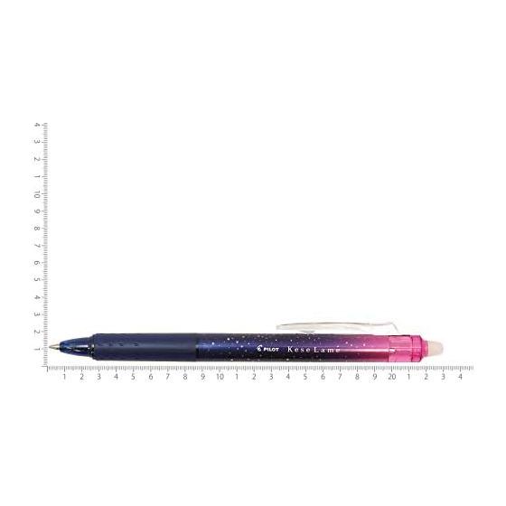 Pilot KeseLame Erasable Glitter Gel Pen Set, 6 Colors (LKKB-138F-6C) - Vibrant Glitter Ink for Beautiful Notes and Planners (Gold, Silver, Pink,