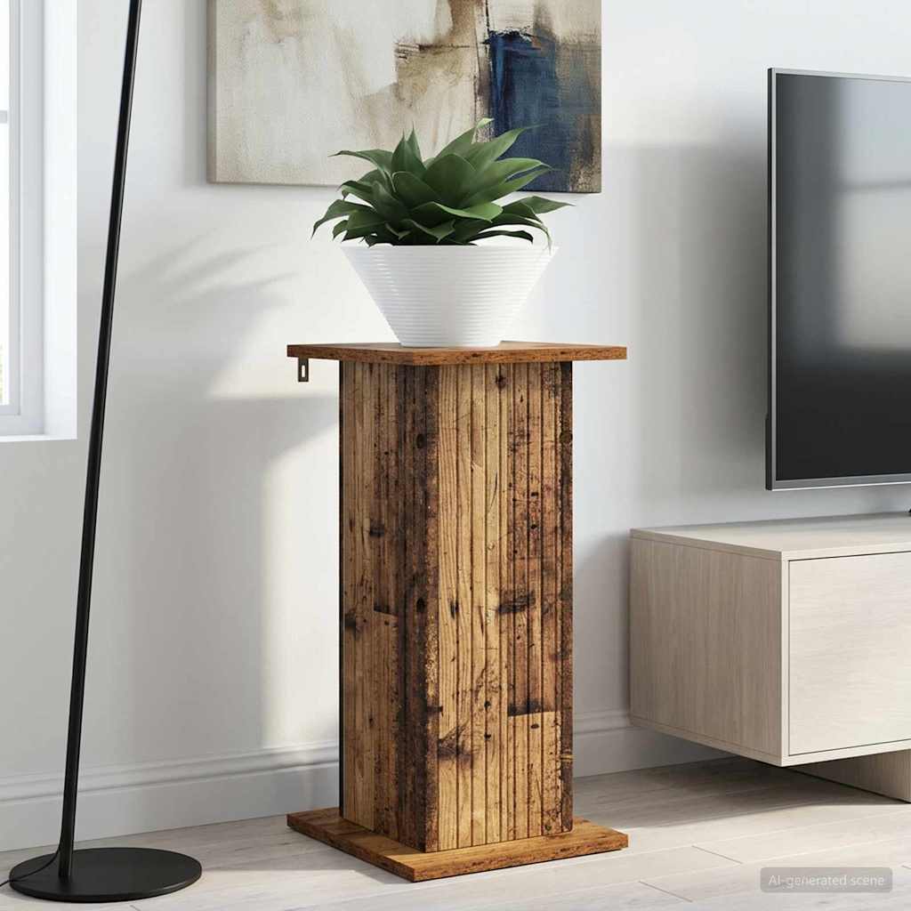 Plant Stand Rustic Wood Look 30.5 X 30 X 60.5 Cm Engineered Wood