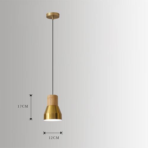 Nordic Minimalist Golden Pendant Lamp Restaurant Bar Creative Living Room Bedroom Bedside Light Led Personality Small Chandelier
