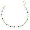 Green Zircon Niche Personality Retro Diamond-encrusted Short Necklace Collarbone Chain Neck Chain Chocker Female