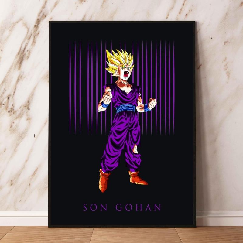 Sept impressions et impressions de figurines Dragon Ball, Art de haute qualité pour la décoration murale du salon