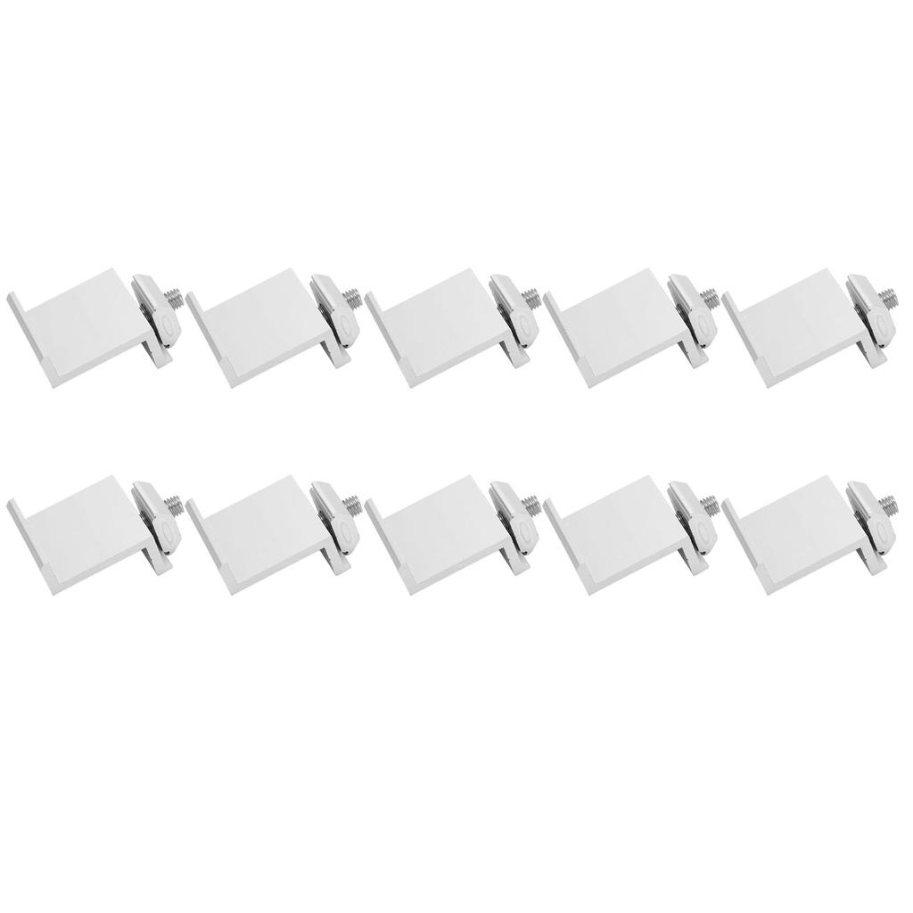 10Pcs PV Solar Panel End Clamp Aluminum Alloy Waterproof Photovoltaic Solar Panel Mounting Z Bracket Clamp