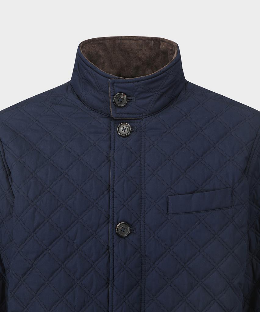 Brooks Brothers Diamond Quilted Blazer (Navy) (Bbojmm4827Qef)