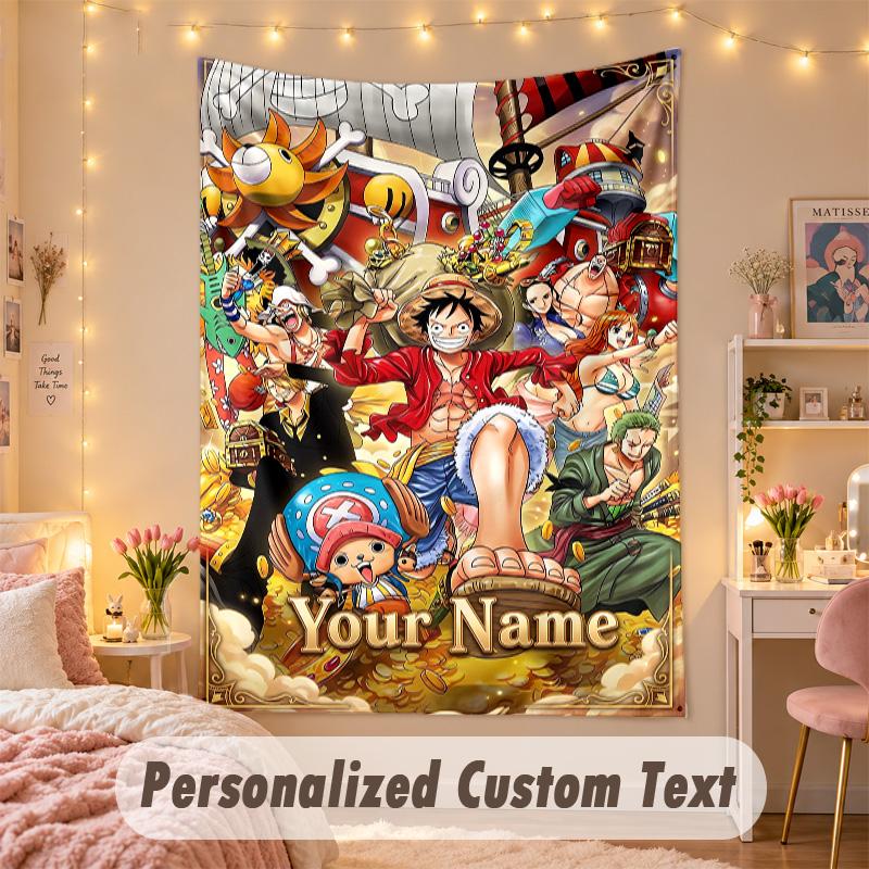 Custom Personalized Tapestry,One Piece Print Custom Name Text Wall Art Hanging for Bedroom