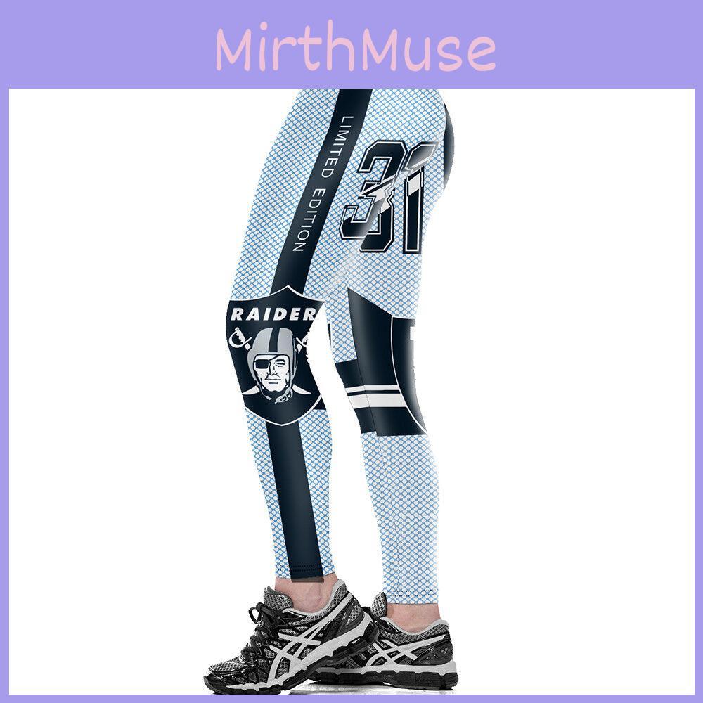 Fitness Women Leggings Team Oakland Raiders Sport 3d Yoga Pants Gym Run Training