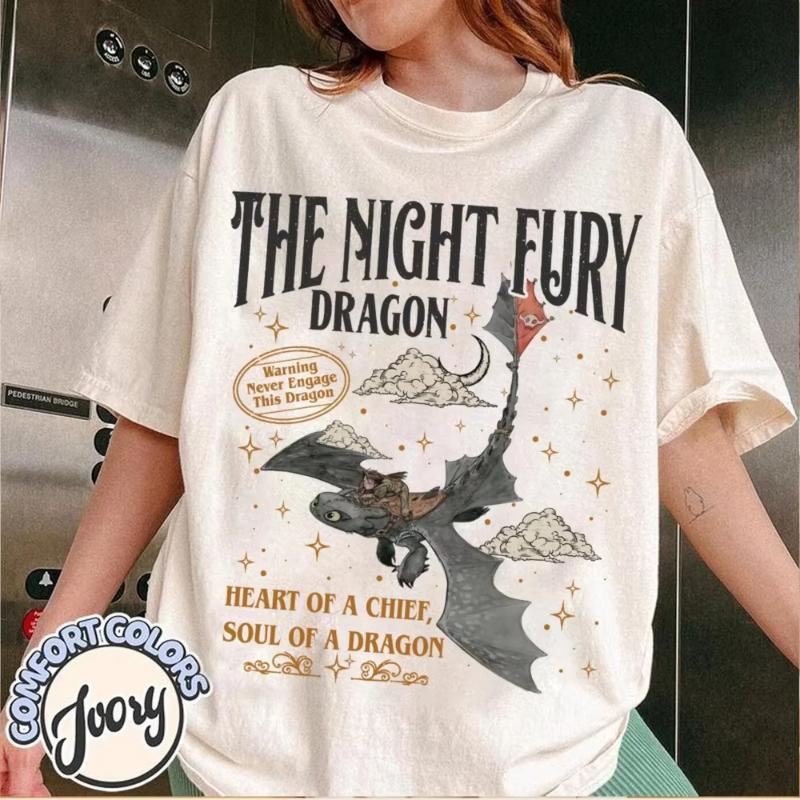 Comfort Colors Night Fury How To Train Your Dragon Shirt Toothless Shirt in My Dragon Era Shirt Unisex Women Cotton S