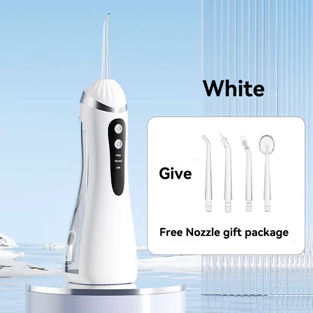 Portable Water Flosser for Teeth Cleaning, 3 Modes, 4 Nozzles, Type-C Rechargeable, IPX7 Waterproof High Pressure Oral Irrigator