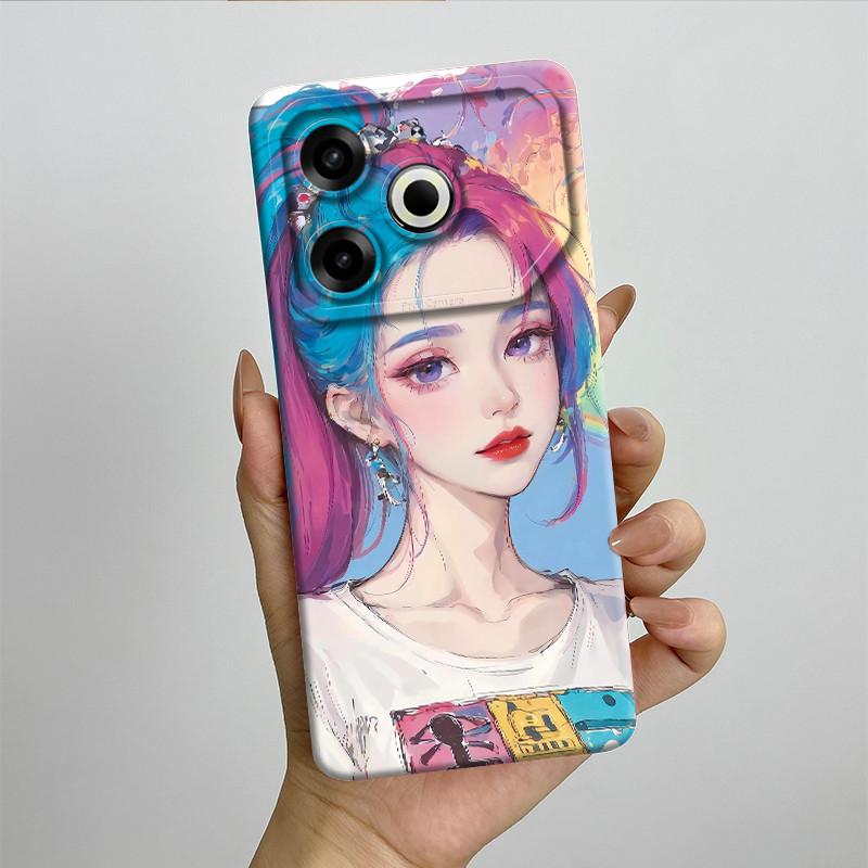 Per Tecno Pova 6 Neo Custodia POVA6NEO Silicone TPU Morbida Custodia per Telefono Verniciata Stampata Antiurto Protettiva Cover Posteriore