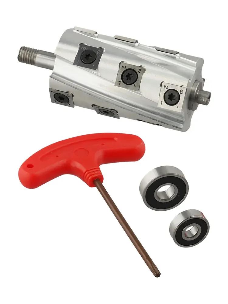 Efficient Woodworking Tool Electric Planer Shaft with Aluminium Spiral Cutter for Various Woodworking Projects
