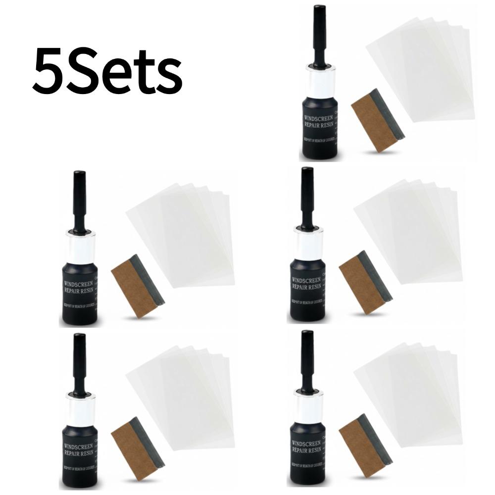 1-10sets Car Windshield Repair Kit Crack Scratch Repair Fluid Cure Resin Auto Glass Windscreen Crack Remover Repair Tool Set