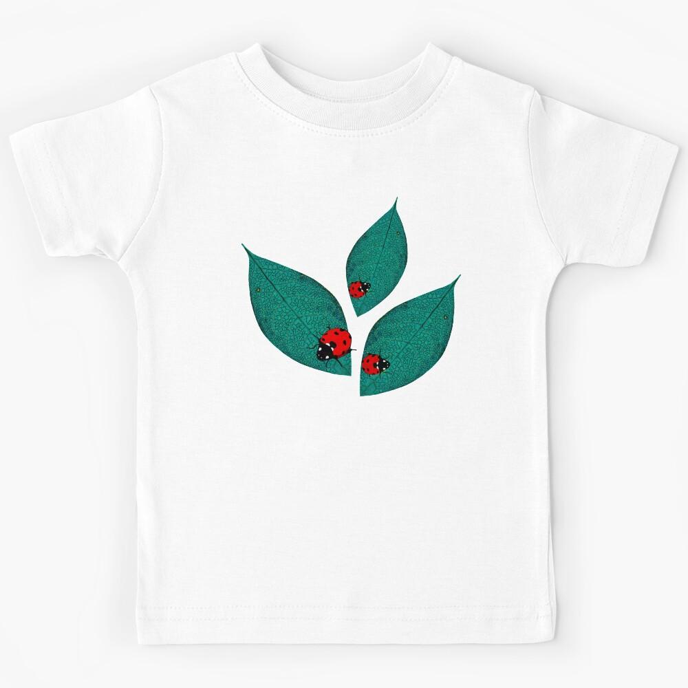 Ladybug On Leaf Kids T-Shirt 130