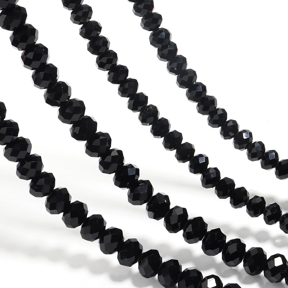 3 4 6 8 10mm Crystal Rondelle Beads Abacus Faceted Glass Loose Spacer Beads For Jewelry Making DIY Bracelet Necklace Accessories