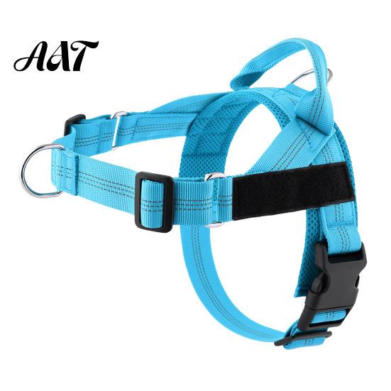 Reinforced Stitching Pet Body Harness No Pull Dog Harness, Adjustable Nylon Vest with Handle, Breathable Ergonomic Chest Protector for Walking
