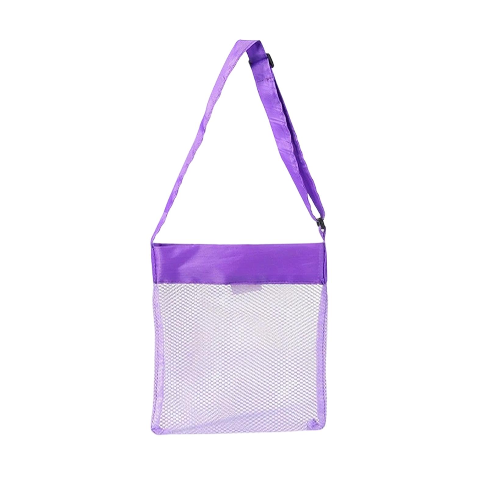 

Shells Bag Mesh Seashell Bags Colorful Shells Collecting Bag Mesh Beach Bags Treasure Beach Toy Storage Kids One Size фіолетовий