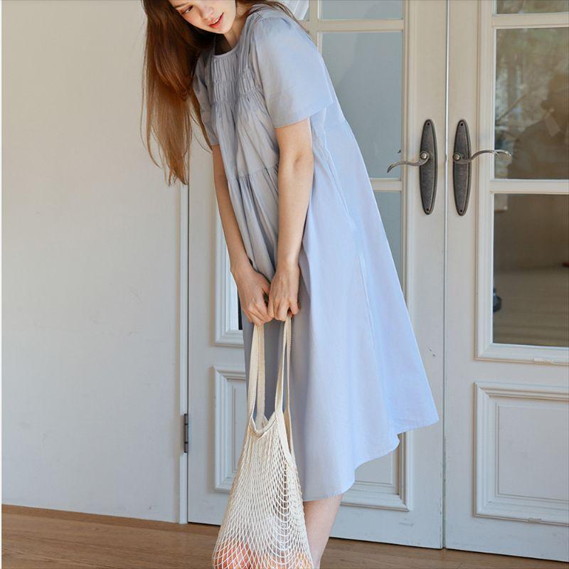 Women Big Size L-4XL Summer Casual Ladies Loose Dress plus Size Skirt