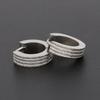 1 Pair Punk Titanium Steel Ear Clip/Ear Stud Earrings For Men Women Black Pierced/No Pierced Fake Ear Circle Pop Jewelry