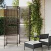 Vidaxl 5-Panel Screen, Brown, Poly Rattan