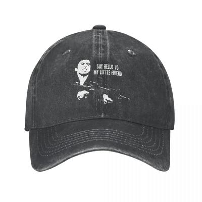 Gorras de béisbol de la película Scarface Say Hello To My Little Friend, estilo vaquero desgastado, gorra snapback de Tony Montana para hombre y mujer, gorras de verano.