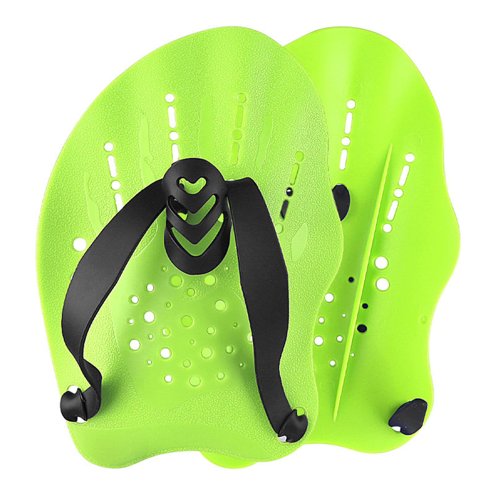 

2pack Teen Swim Training Gloves Adult Comfortable Silicones Swim Palms Finger for Enhancing Swimming Speed L зелёный
