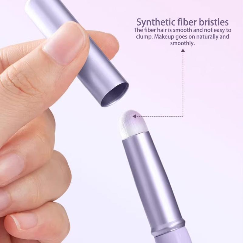 Portable Round Head Mini Lip Brush Carry Lid Lipstick Brush Concealer Brush Girl Lip Gloss Smudge Makeup Brush